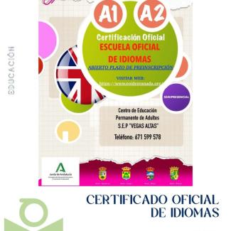 📚 Certificado de idiomas para Adultos  
  
🚨🚨 ¡¡ULTIMOS DÍAS! 🚨🚨  
  
¿Quieres obtener una certificación oficial de idiomas?  
Ya está abierto...