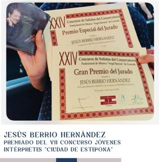 🎖️ Nuestro vecino Jesús Berrio Hernández, joven intérprete de música clásica, ha logrado el Primer Premio en el VII Concurso para Jóvenes Intérpret...