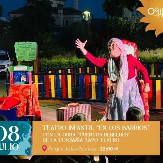 🎭 Teatro infantil “En los barrios”    
  
🚨🚨 ¡¡HOY!! 🚨🚨  
  
Empezamos nuestra gira de teatros infantiles por todo nuestro municipio. Disfruta...