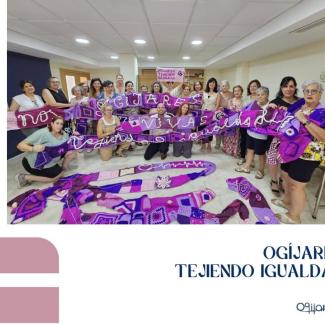 🧶 “Tejiendo Igualdad”  
  
👏 Gracias a las 22 mujeres que, desde marzo, han tejido la bufanda más larga de la provincia: 100 metros de sororidad ...