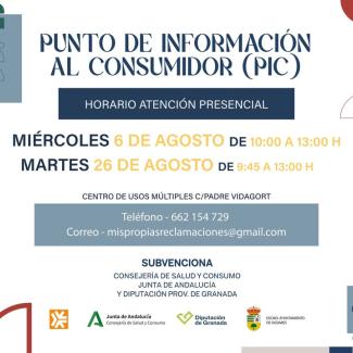 ℹ Punto de Información al Consumidor (PIC)  
Ya puedes consultar el nuevo horario del servicio gratuito de atención al consumidor en Ogíjares, dond...