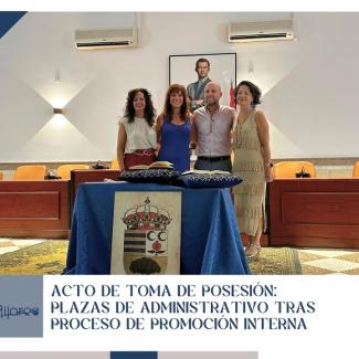 🔵Compromiso y vocación al servicio de Ogíjares  
  
Hoy han tomado posesión de su plaza como Administrativas cuatro compañeras del Ayuntamiento, t...