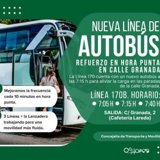 🚍 Refuerzo en la Línea de Autobús – Carretera de Granada 🚍  
  
Desde el Ayuntamiento de Ogíjares informamos a nuestros vecin@s que, con el objet...