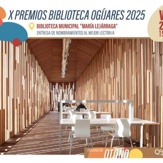 📚 X PREMIOS BIBLIOTECA OGÍJARES 2025  
  
📅 Viernes 24 de octubre  
El Patronato Municipal de Cultura celebra una nueva edición de los Premios Bi...