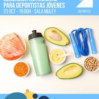 🥦 Educación nutricional para jóvenes deportistas  
  
📣 ¡Es HOY! A las 19:00 h en la Sala Muley te esperamos en una charla gratuita sobre aliment...