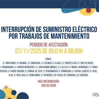 ⚡RECUERDA  – INTERRUPCIÓN PROGRAMADA DE SUMINISTRO ELÉCTRICO ⚡  
  
La empresa e-Distribución informa que el próximo viernes 7 de noviembre de 20...