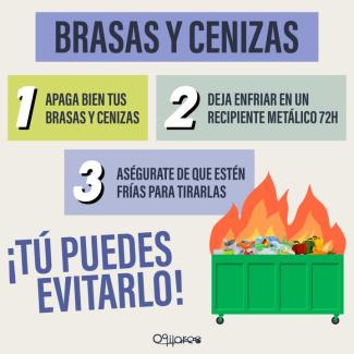 ⚠️ AVISO IMPORTANTE | USO DE BRASAS Y CENIZAS ⚠️  
  
En estas fechas señaladas es fundamental extremar la precaución. Depositar brasas o cenizas a...
