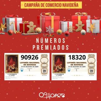 🎄🛍️ ¡Ya tenemos números premiados de la Campaña de Comercio Navideña! 🛍️🎄  
  
Los números agraciados en el sorteo han sido 90926 y 18320 🎁✨  
...