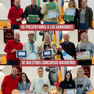 Los ganadores de nuestros concursos navideños de fachadas y balcones, belenes y escaparates ya han recogido sus diplomas y premios. 🎄✨  
  
Graci...