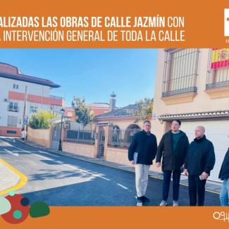 ✅ Finalizadas las obras en la Calle Jazmín  
  
Hemos concluido la actuación integral en la Calle Jazmín, donde se ha llevado a cabo la renovación...
