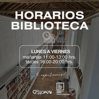 📚 La Biblioteca Municipal recupera su horario habitual 📚  
  
🕘 Mañanas: 11:00 a 13:00 h  
🕓 Tardes: 16:00 a 20:00 h  
  
Te esperamos para dis...