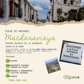 🚌✨ Viaje de Mayores a Macharaviaya  
Descubrimos uno de los rincones secretos de la Axarquía en una jornada cultural y de convivencia pensada par...