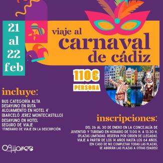 🎭✨ Viaje cultural a los Carnavales de Cádiz ✨🎭  
  
Ogíjares se va al Carnaval más famoso de España para vivir un fin de semana único lleno de ...