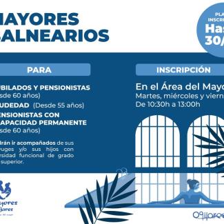 💧 Programa Mayores Balnearios 💧  
  
👥 Dirigido a:  
• Jubilados y pensionistas (desde 60 años)  
• Personas en situación de viudedad (desde 55 ...