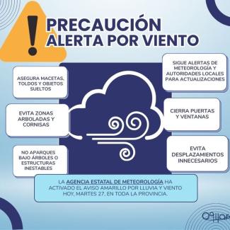 🚨 AVISO METEOROLÓGICO | FUERTES RACHAS DE VIENTO   
  
➡️ Desde el Ayuntamiento de Ogíjares informamos a la ciudadanía de que, según las prevision...