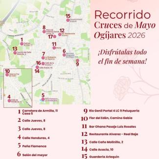 🌸 ¡YA TENEMOS DISPONIBLE LA RUTA DE LAS CRUCES! 🌸  
  
Ogíjares se prepara para vivir una de sus tradiciones más bonitas, y ya puedes consultar l...
