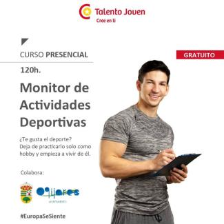 ¡¡ÚLTIMAS PLAZAS DISPONIBLES!!  
  
📚 Curso GRATUITO de Monitor de Actividades Deportivas en Ogíjares  
  
¿Te apasiona el deporte? 💪  
Da el pas...