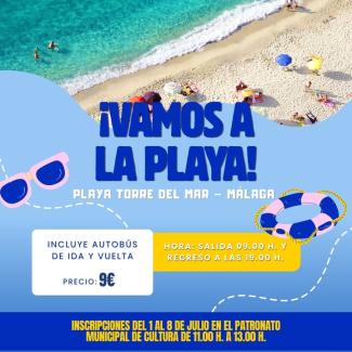 🏖️☀️ ¡Nos vamos a la playa!  
  
Especial niñ@s, jóvenes y mediana edad.  
  
Prepara el bañador, la toalla y las ganas de disfrutar, porque el pró...