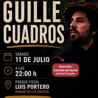 📢 CAMBIO DE FECHA | CONCIERTO DE GUILLE CUADROS  
  
Informamos de que, por motivos de organización, el concierto de Guille Cuadros cambia de fech...