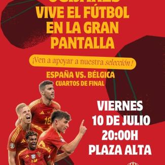 ¡Vive el fútbol con nuestra selección en Ogíjares!  
  
HOY nos reunimos para animar juntos a España en los cuartos de final frente a Bélgica, disf...