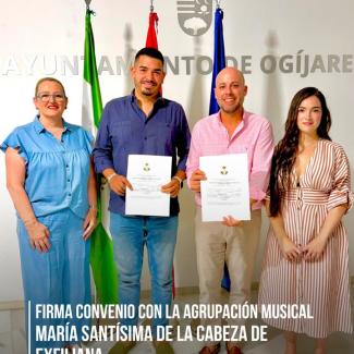Firma del convenio con la Agrupación Musical María Santísima de la Cabeza de Exfiliana  
  
🎶 El alcalde de Ogíjares ha firmado el convenio de col...