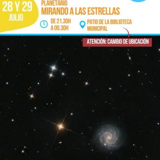 🚨 INFORMACIÓN IMPORTANTE: CAMBIO DE UBICACIÓN 🚨  
  
👉 Del recinto ferial al patio de la Biblioteca Municipal   
  
🌠 Este verano... ¡viaja por...