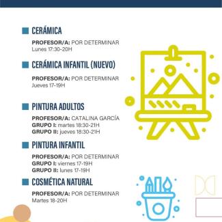 🎨 ¿Te quedaste con ganas de apuntarte? Aún estás a tiempo de formar parte de los Talleres de Cultura 2026/2027 de Ogíjares.  
  
Cerámica, pintura...