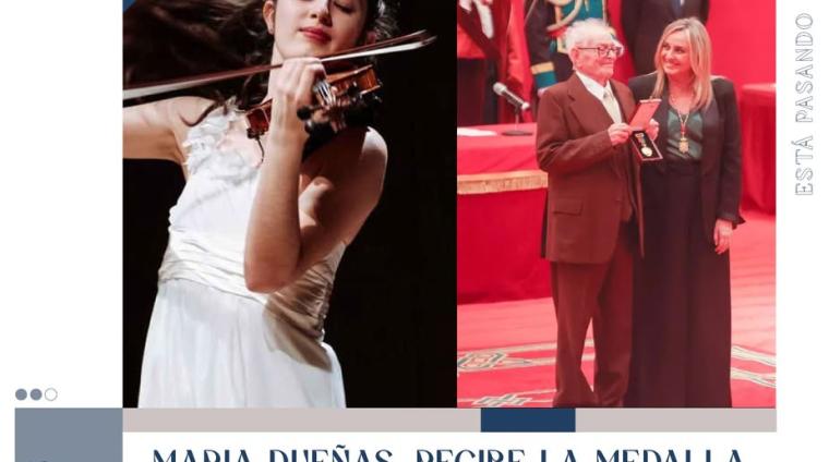 🎻 María Dueñas, talento de Ogíjares, recibe la Medalla de Oro de la ciudad de Granada 🎻  
  
Un momento muy especial para nuestra vecina María Du...