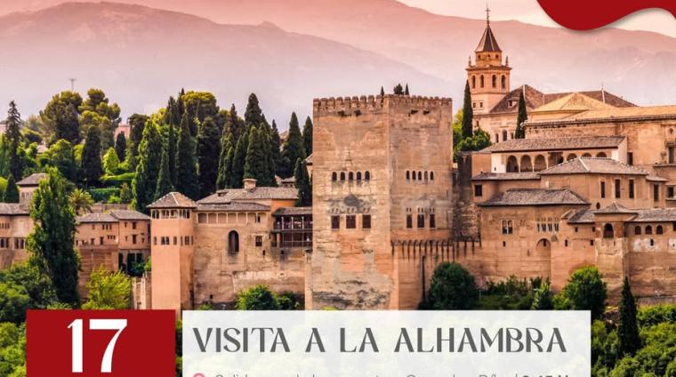🕍 Viaje cultural a la Alhambra  
  
Redescubre uno de los lugares más emblemáticos de nuestra tierra.  
El próximo sábado 17 de mayo organizamos u...