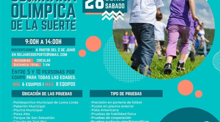🥇 Ogimkana Olímpica de la Suerte   
  
Prepárate para una mañana llena de juegos, deporte y risas con la Ogimkana Olímpica de la Suerte, una activ...