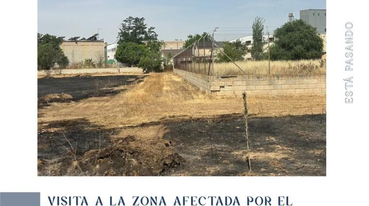 🚨 VISITA A LA ZONA AFECTADA POR EL INCENDIO  
  
El alcalde y el concejal de Medio Ambiente han visitado los solares colindantes al Polígono Tecno...