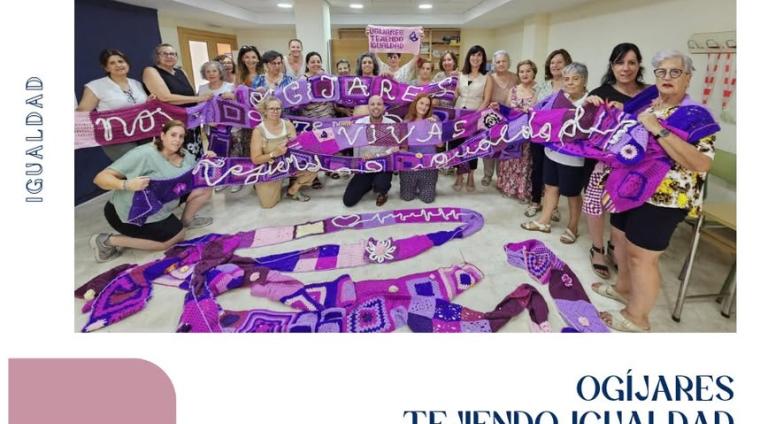 🧶 “Tejiendo Igualdad”  
  
👏 Gracias a las 22 mujeres que, desde marzo, han tejido la bufanda más larga de la provincia: 100 metros de sororidad ...