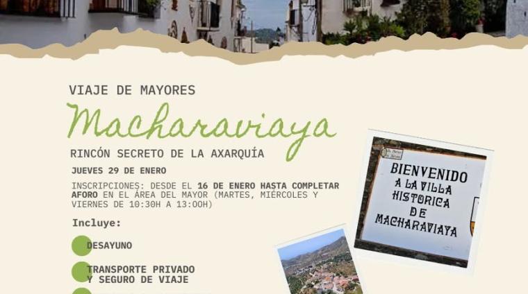 🚌✨ Viaje de Mayores a Macharaviaya  
Descubrimos uno de los rincones secretos de la Axarquía en una jornada cultural y de convivencia pensada par...