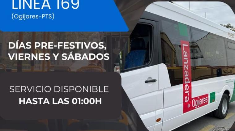 🚐 𝗟𝗮𝗻𝘇𝗮𝗱𝗲𝗿𝗮 𝗱𝗲 𝗢𝗴𝗶́𝗷𝗮𝗿𝗲𝘀 🚍   
  
✅ Aprovecha la Lanzadera de Ogíjares, también llamada línea 169, que conecta a Ogíjares con sus barrios y con l...