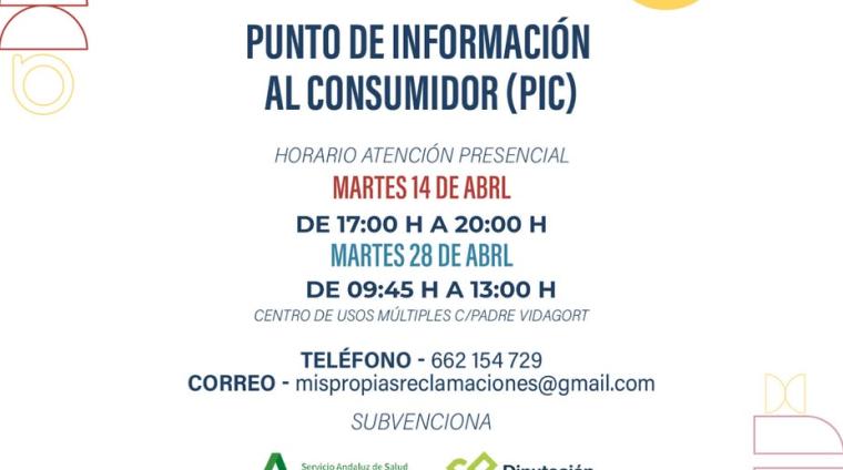 ℹ Punto de Información al Consumidor (PIC)  
  
Ya puedes consultar el nuevo horario del servicio gratuito de atención al consumidor en Ogíjares, d...