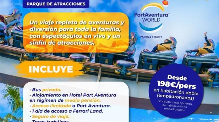 🎢✨ VIAJE A PORT AVENTURA ¡ÚLTIMAS PLAZAS!   
  
📅 11 y 12 de julio   
📍 Organiza: Concejalía de Juventud de Ogíjares  
  
Un viaje repleto de a...
