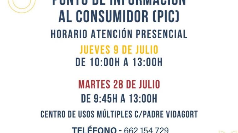 📢 Punto de Información al Consumidor (PIC) en Ogíjares  
  
¿Necesitas asesoramiento sobre consumo, reclamaciones o tus derechos como consumidor? ...
