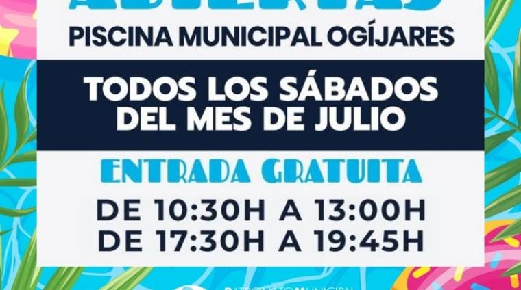 ¡Disfruta de nuestras jornadas de puertas abiertas en la piscina municipal todos los sábados! 🌞🏊‍♀️  
  
¿Hay mejor plan para combatir el calor q...