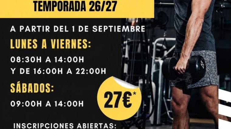 🏋️ Las inscripciones para el Gimnasio Municipal ya están abiertas.  
  
A partir del 1 de septiembre, podrás hacer uso de la sala de musculación y ...