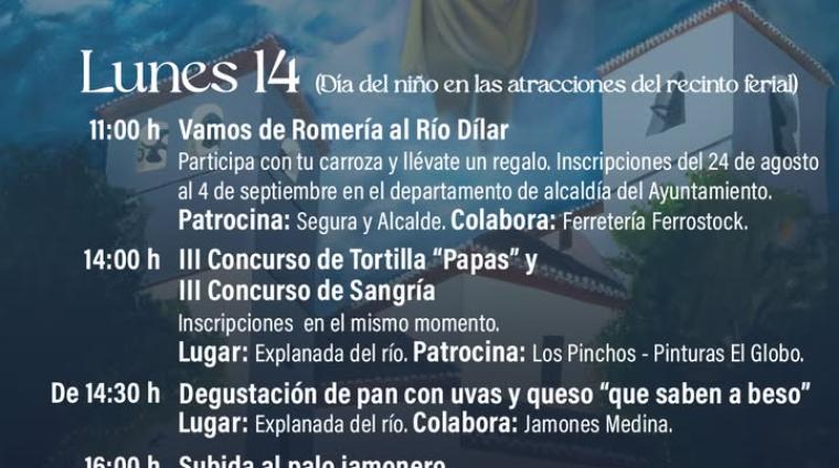 Las fiestas llegan a su último día, pero todavía queda mucho por disfrutar. 💙  
  
Este lunes recuperaremos la tradicional romería al río Dílar, c...